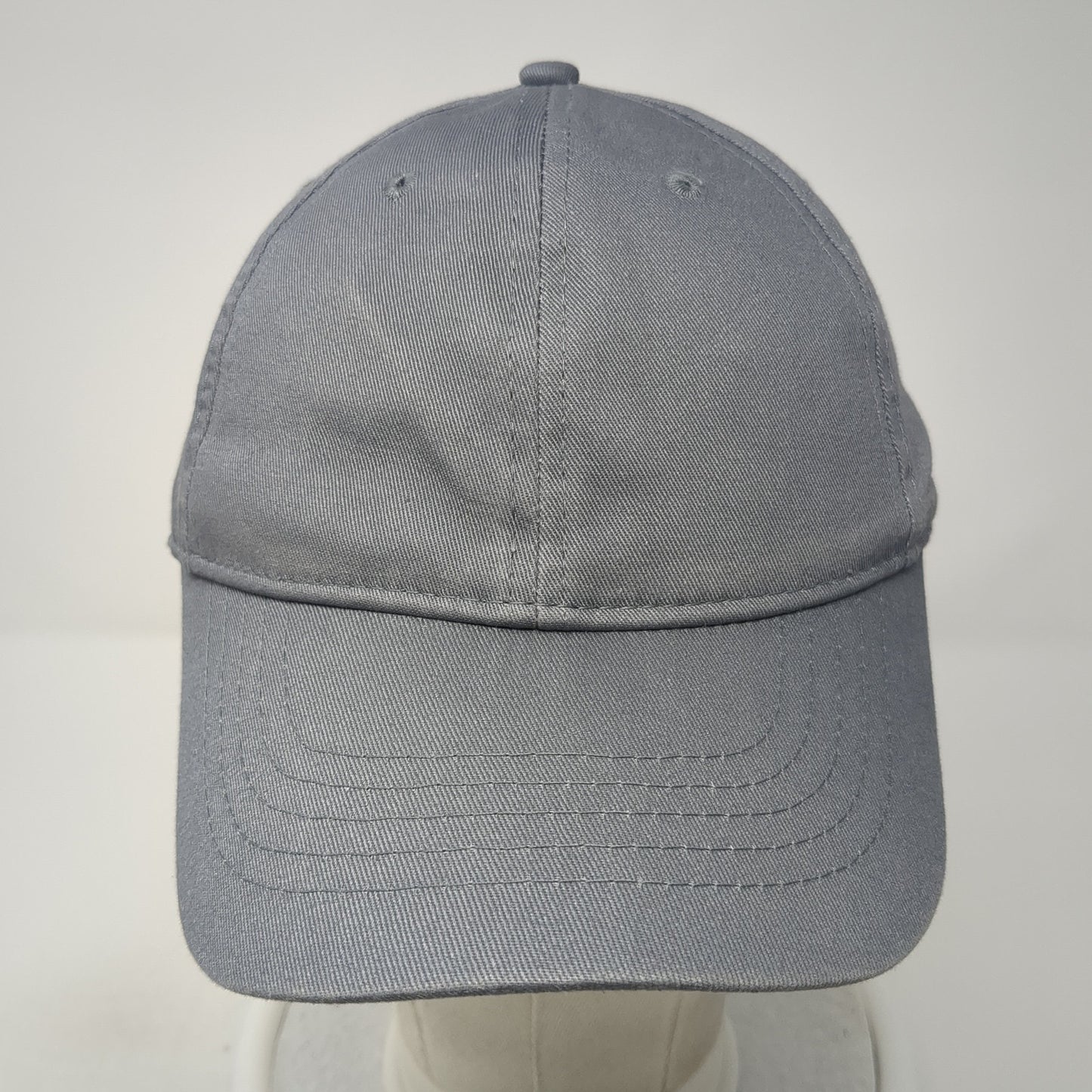 Unbranded Strapback Hat Solid Gray One Size Blank Adjustable Outdoor