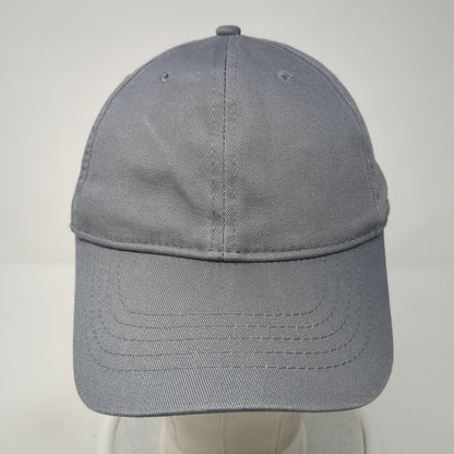 Unbranded Strapback Hat Solid Gray One Size Blank Adjustable Outdoor