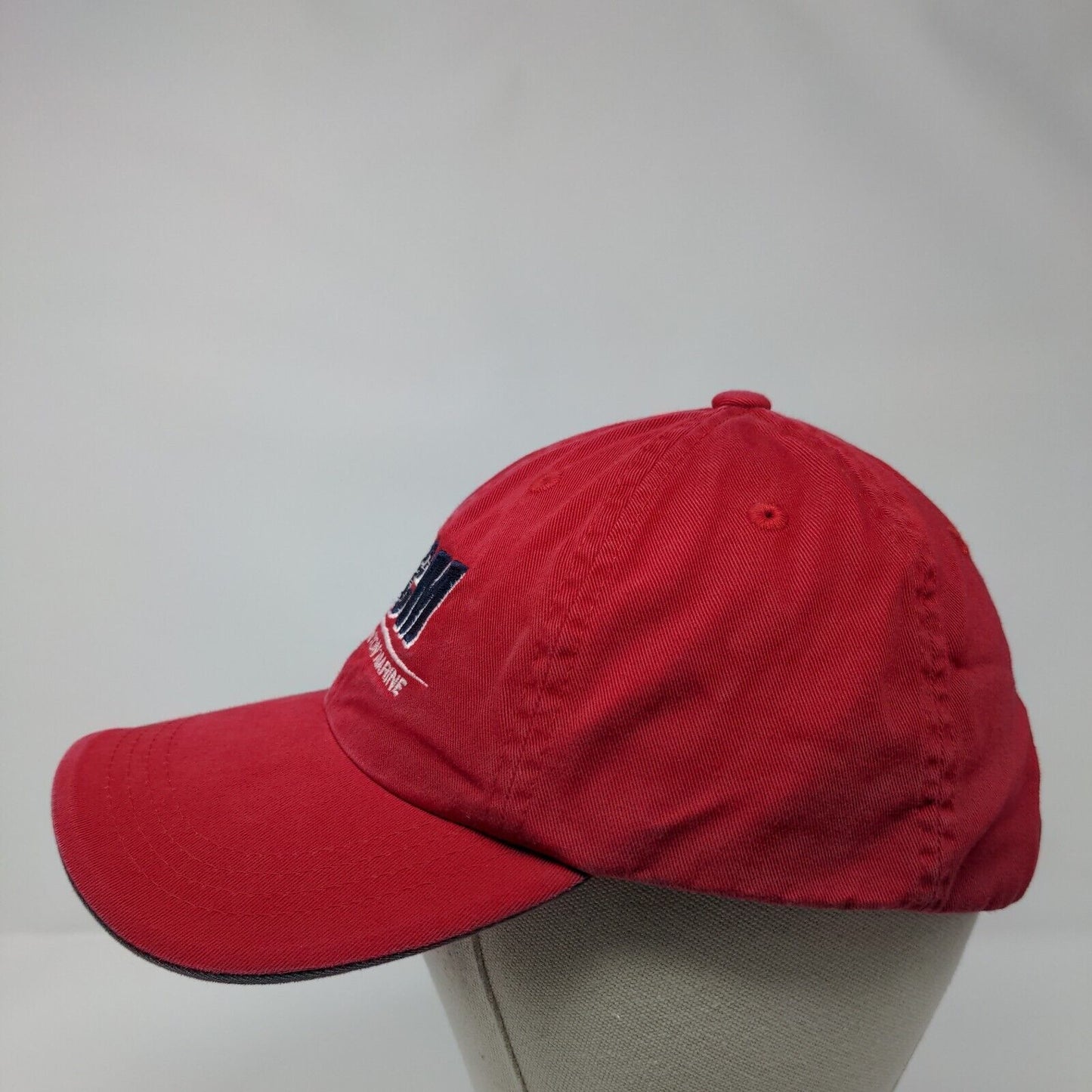HCM Hells Canyon Marine Strapback Hat Red One Size Embroidered 6 Panel