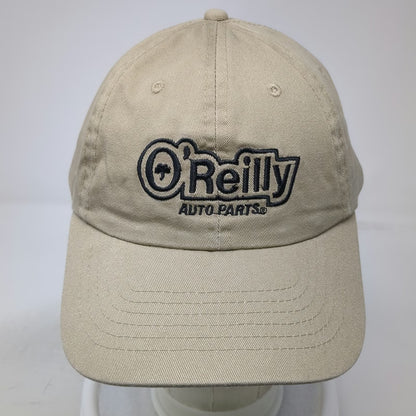 O'Reilly Auto Parts Baseball Cap Beige One Size Strapback Hat Embroidered Logo