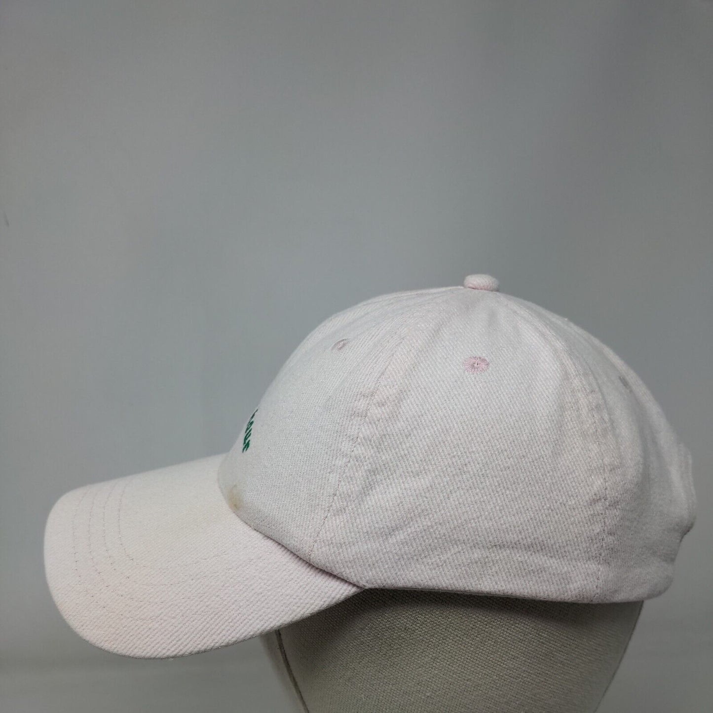 Happy Hour Slideback Hat Pink One Size Adjustable Embroidered Vented Holes Rubi