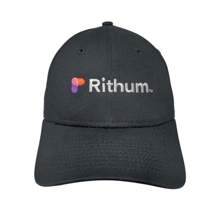 Rithum Strapback Hat Black OSFM Adjustable Embroidered 9Forty New Era Cotton