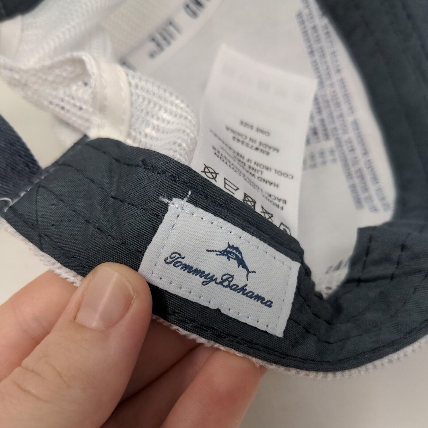 Tommy Bahama Marlin Slideback Trucker Hat Blue One Size Mesh Back