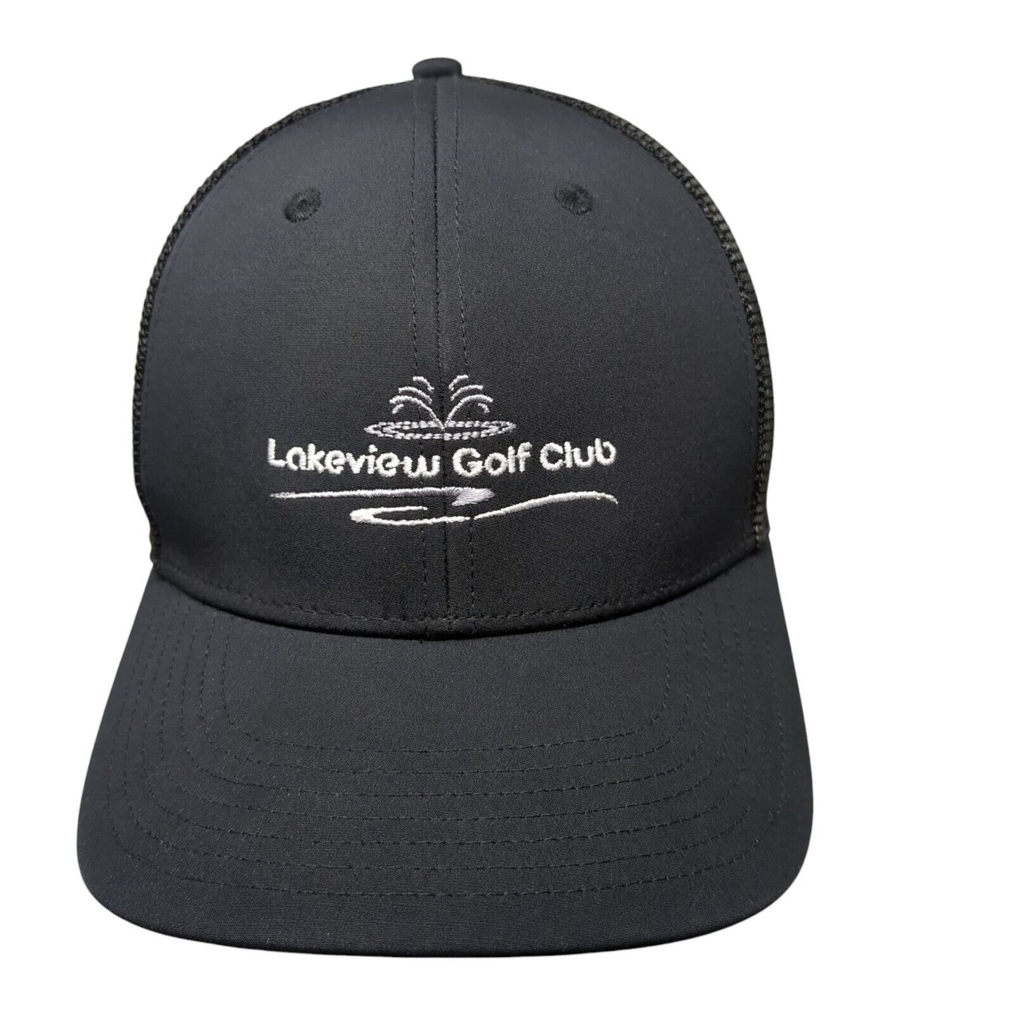Lakeview Golf Club Snapback Trucker Hat Black OSFM Adjustable Mesh Back Adidas