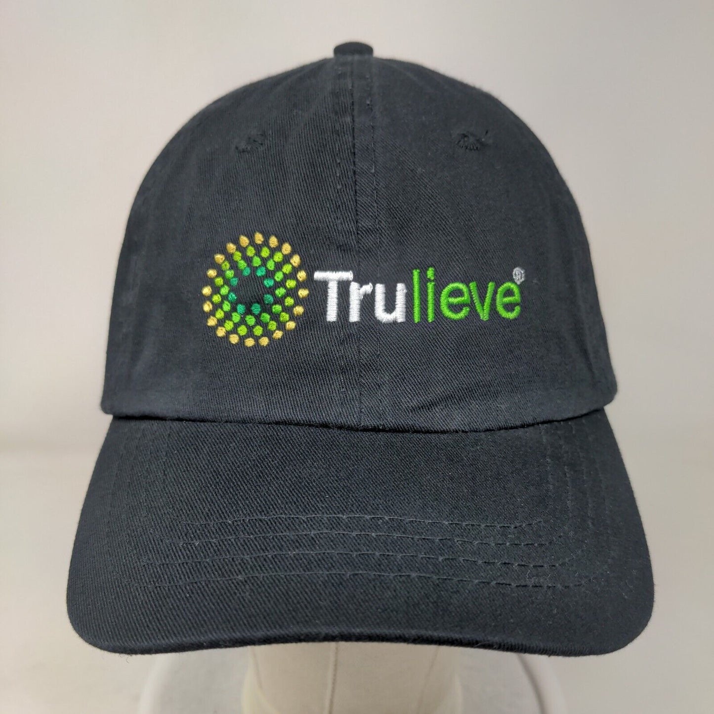 Trulieve Strapback Hat Black One Size Embroidered Vent Holes Port Authority
