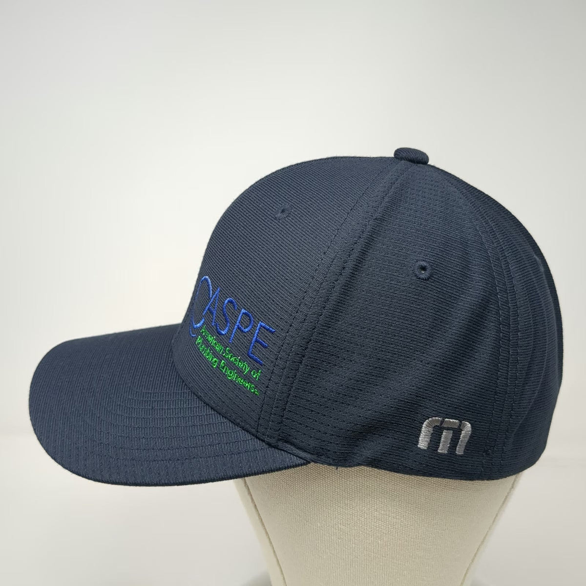 TravisMathew Baseball Cap Blue XL Flexfit ASPE Plumbing Engineers Logo Hat