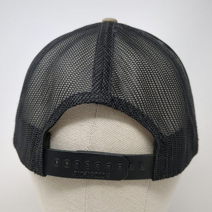 Richardson Trucker Hat Beige One Size Mesh Back Snapback Bucking Bronco Hat