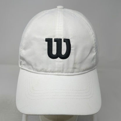 Wilson Baseball Cap White One Size Perforated Panels Embroidered Logo Sport hat