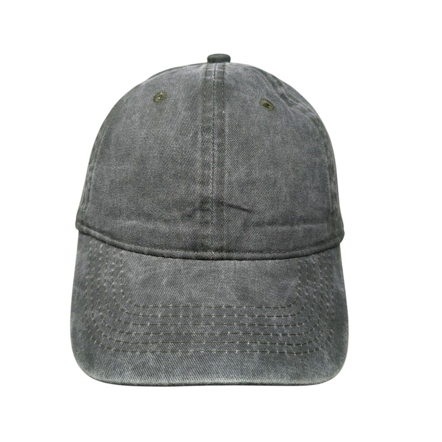 Unbranded Slideback Hat Green OSFA Adjustable Vented Holes 6 Panel Blank
