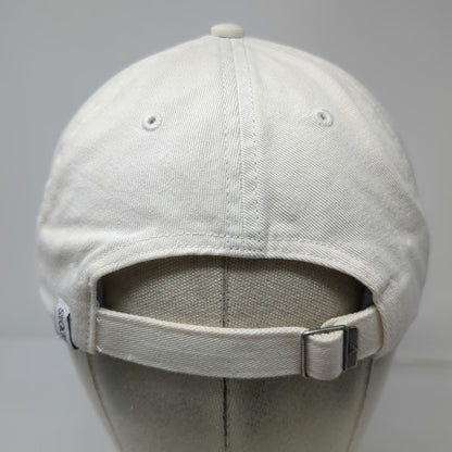 Adidas Baseball Cap White One Size Adjustable Embroidered Logo Slideback Hat