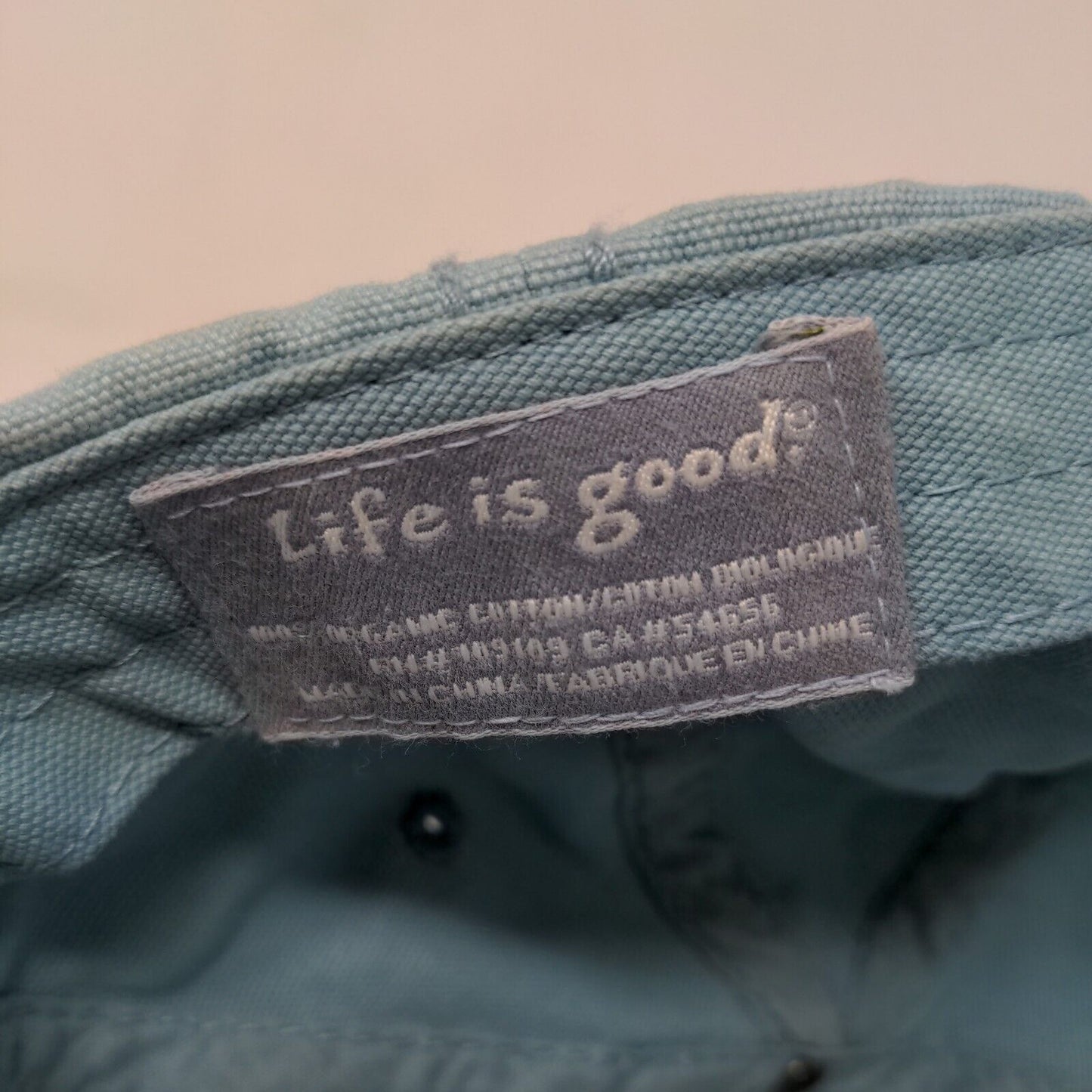 Life is Good Women's Slideback Hat Blue Adjustable Embroidered Logo Cotton