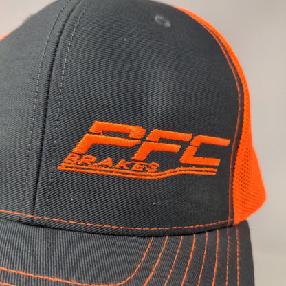 Richardson Men's Snapback Hat Gray Orange Adjustable Style 112 PFC Brakes Logo