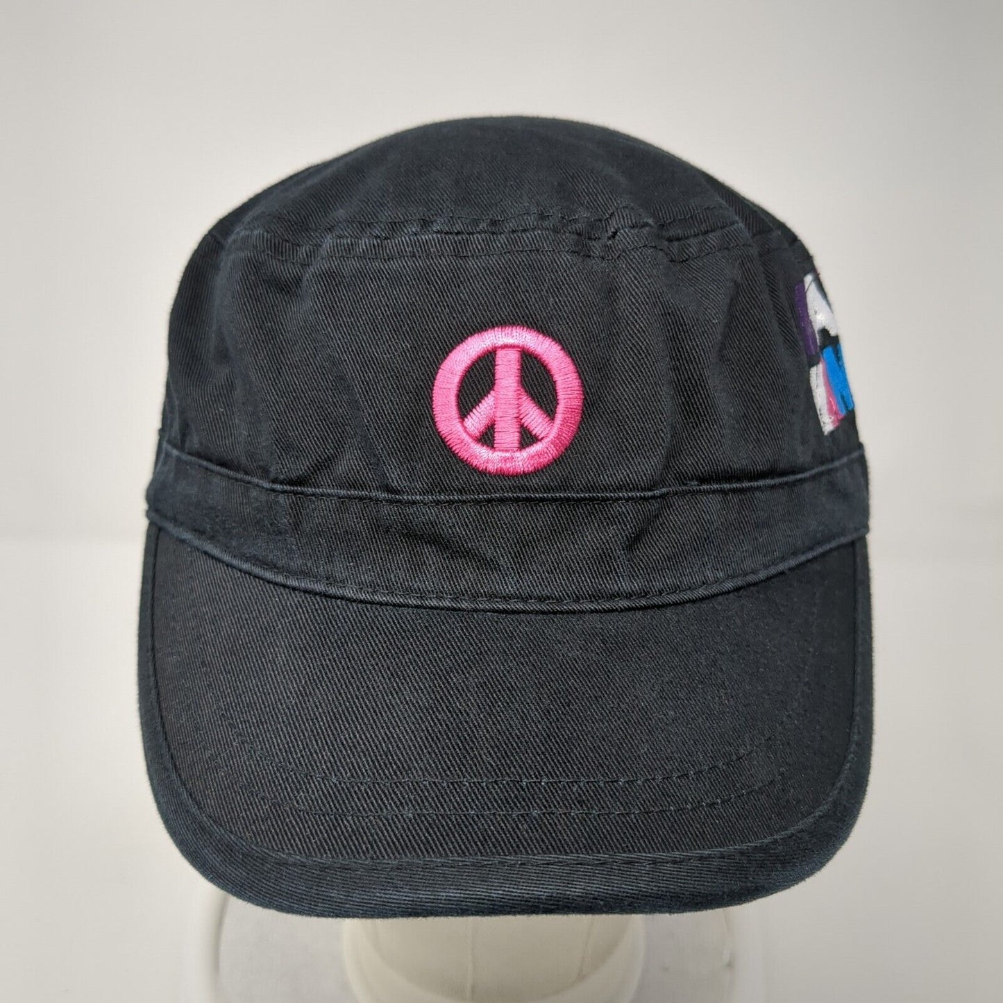 Peace Sign Maui Hawaii Strapback Cadet Army Hat Black One Size Fahrenheit