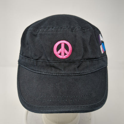 Peace Sign Maui Hawaii Strapback Cadet Army Hat Black One Size Fahrenheit