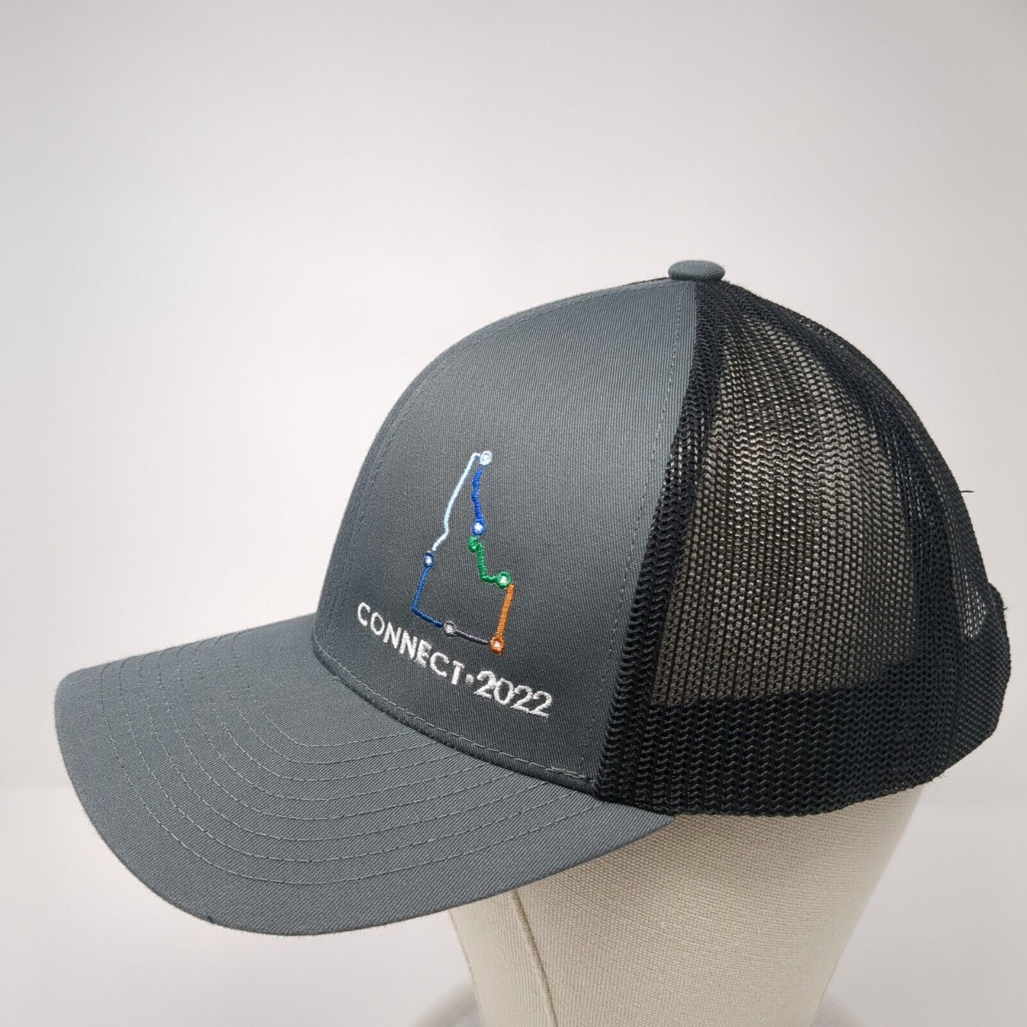 Idaho Connect 2022 Snapback Mesh Back Trucker Hat Gray One Size Outdoor