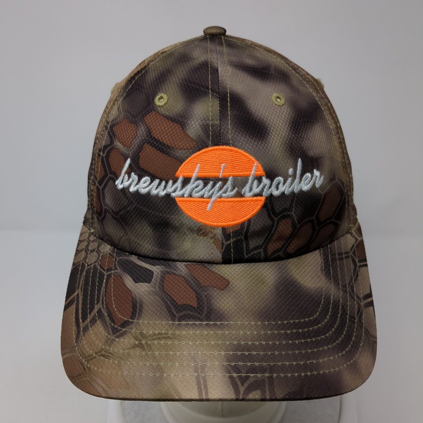 Brewsky's Broiler Strapback Hat Camo One Size Adjustable Richardson