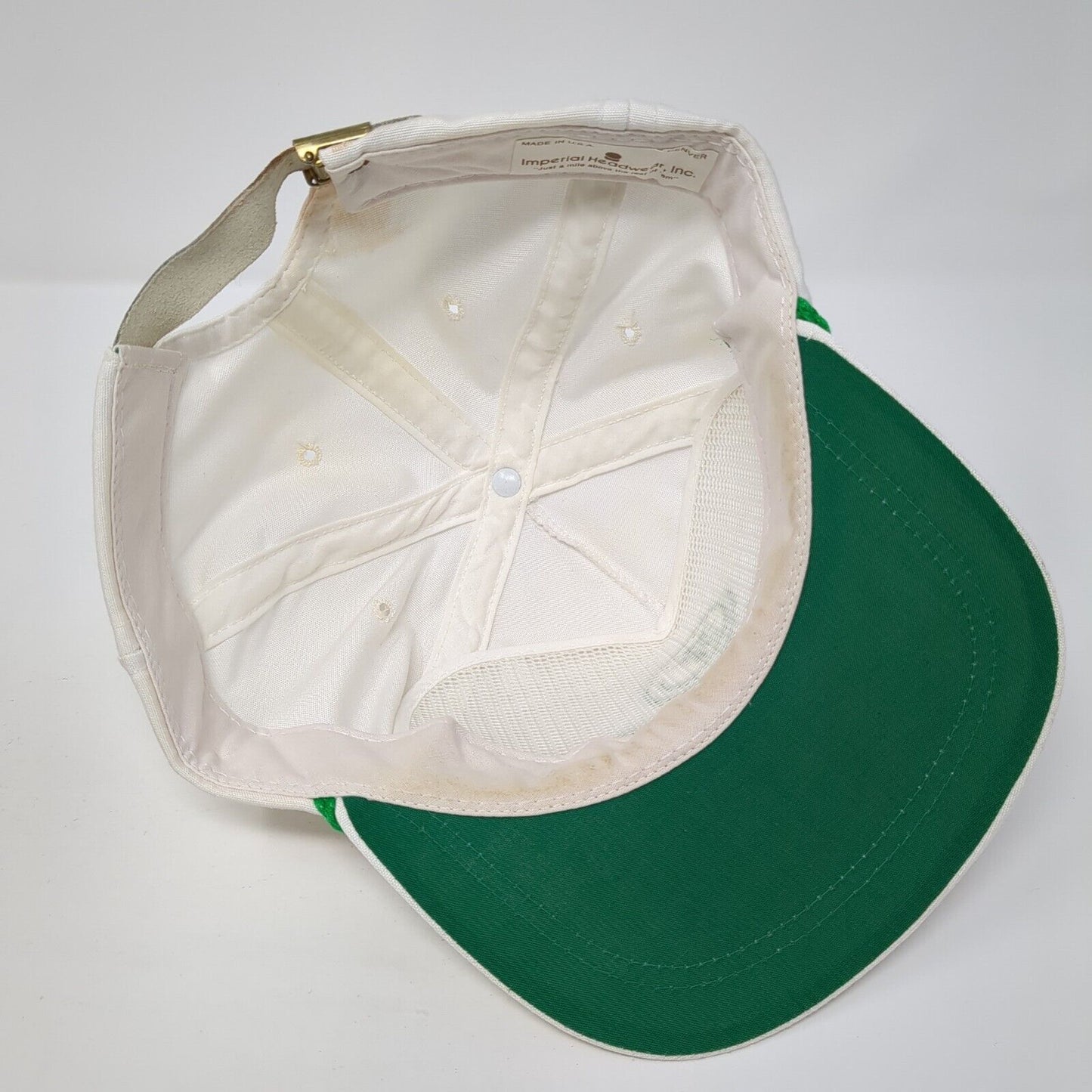 The International Slideback Hat White OS Adjustable Embroidered Rope Imperial