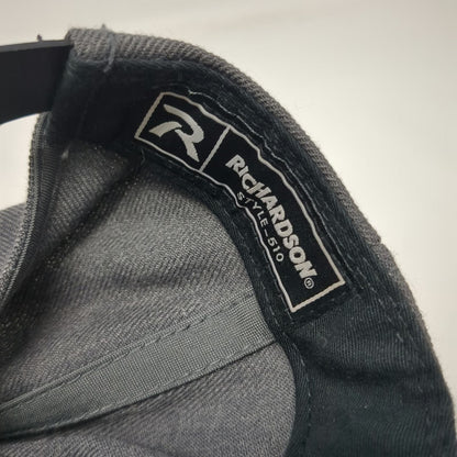 Richardson Snapback Hat Gray One Size Camo Tailgate Sports Pub Patch Truck Logo