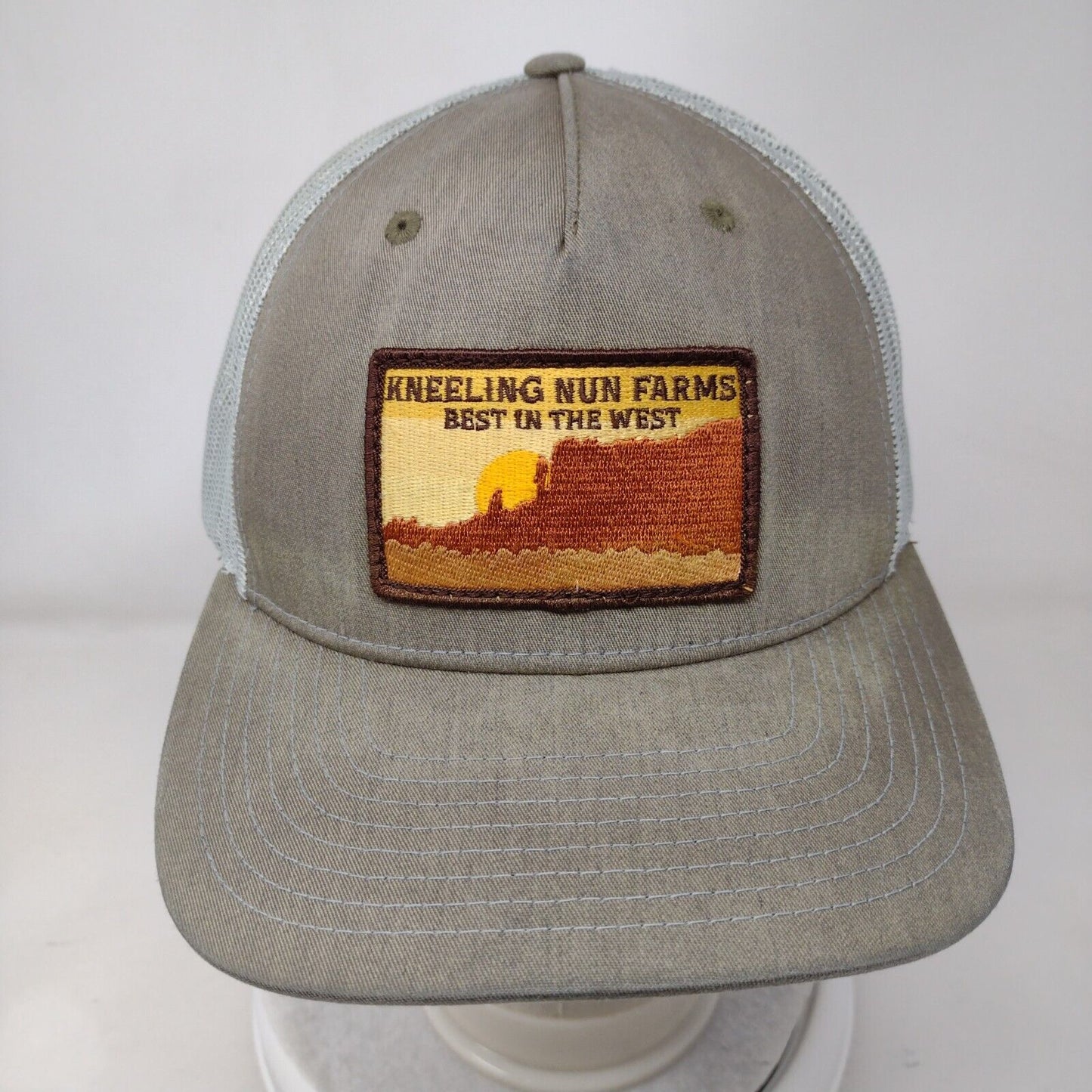 Kneeling Nun Farms Patch Snapback Trucker Hat Multi One Size Mesh Back