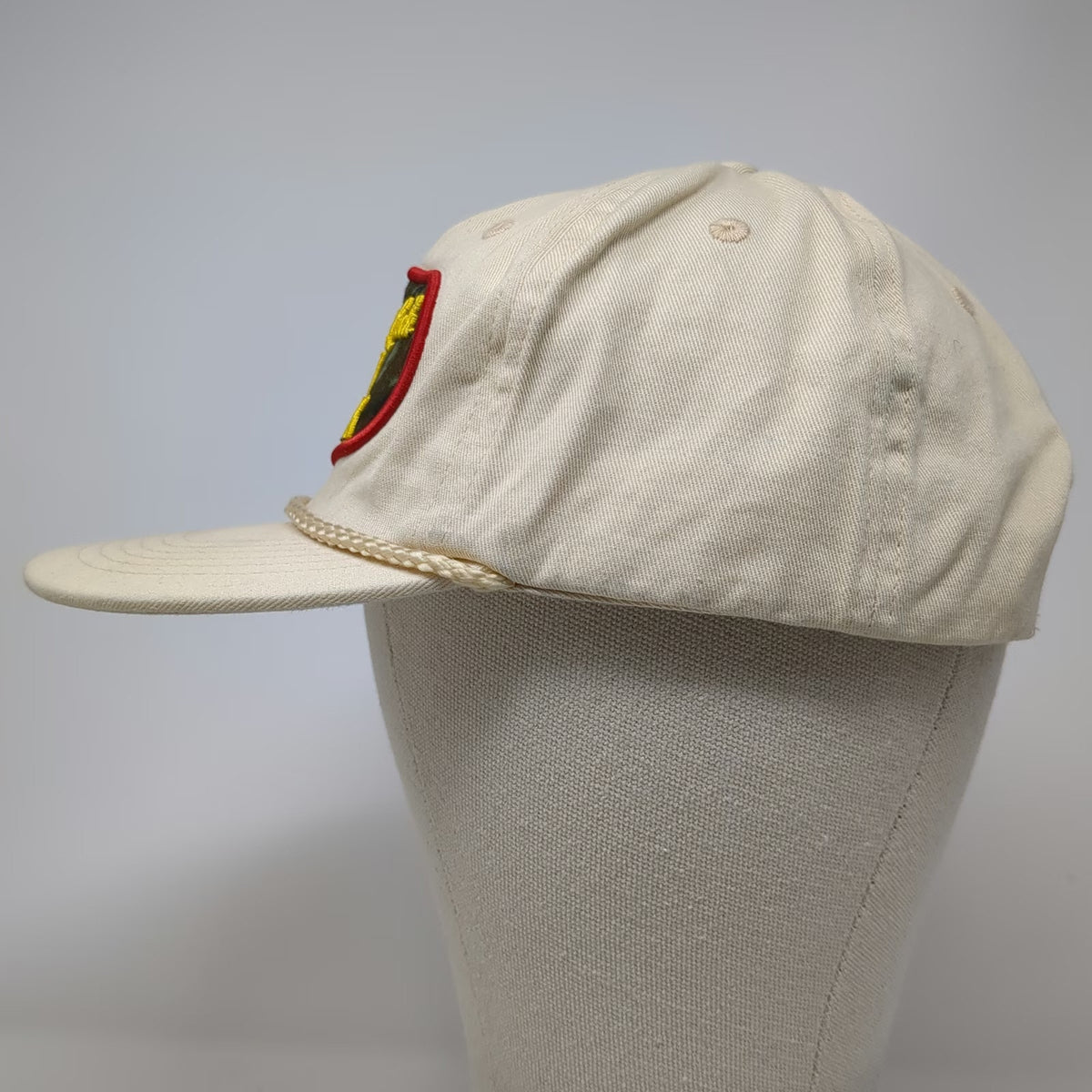 Wish Me Luck 5 Panel Beige One Size Hat Rope Camo Patch Snapback Ready Mix 777