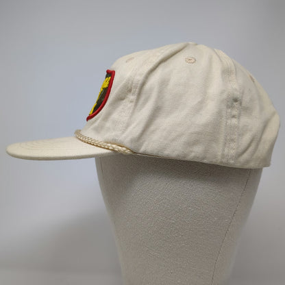 Wish Me Luck 5 Panel Beige One Size Hat Rope Camo Patch Snapback Ready Mix 777