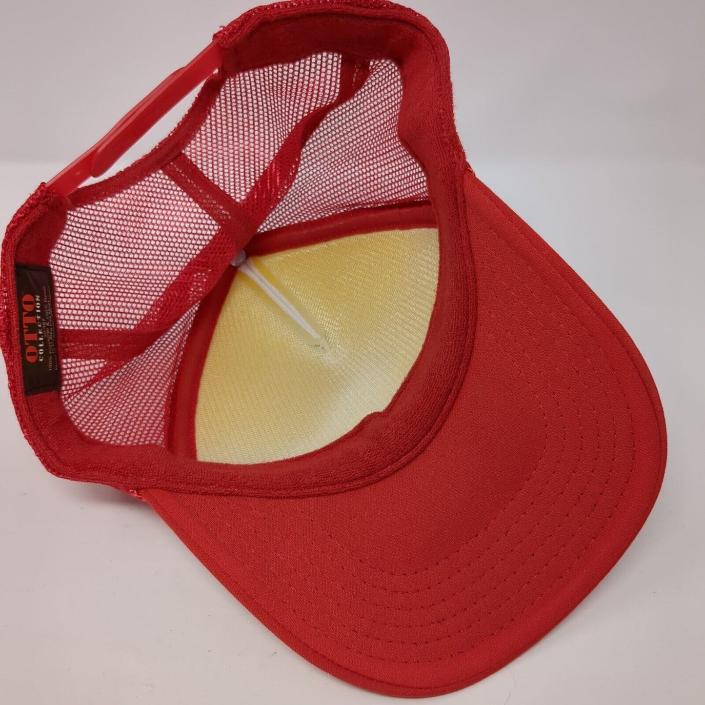 Bieber's Peaches Snapback Rope Trucker Hat Red One Size Mesh Back Otto