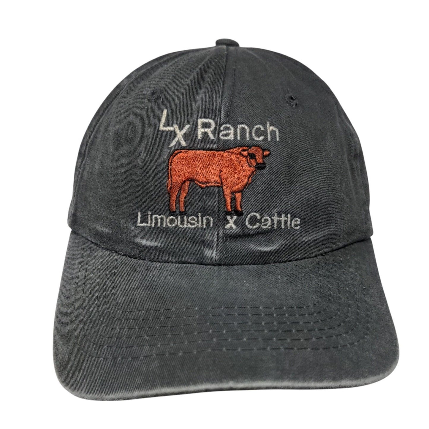 Lx Ranch Limousin x Cattle Slideback Hat Gray OS Adjustable Port Authority