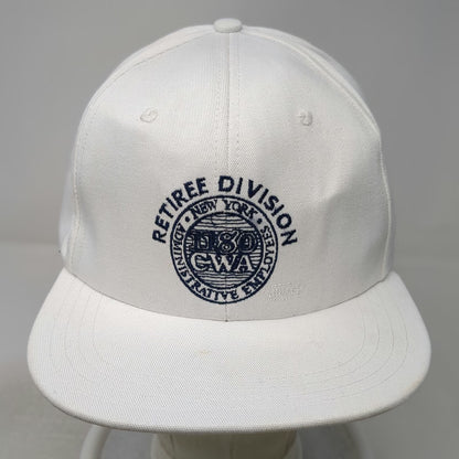 Unionwear Snapback White Blue One Size Union Made USA L1180 CWA Retiree Hat
