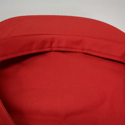 Liz Claiborne Army Cap Red One Size Cotton Side Snap Eyelet Solid Twill Hat