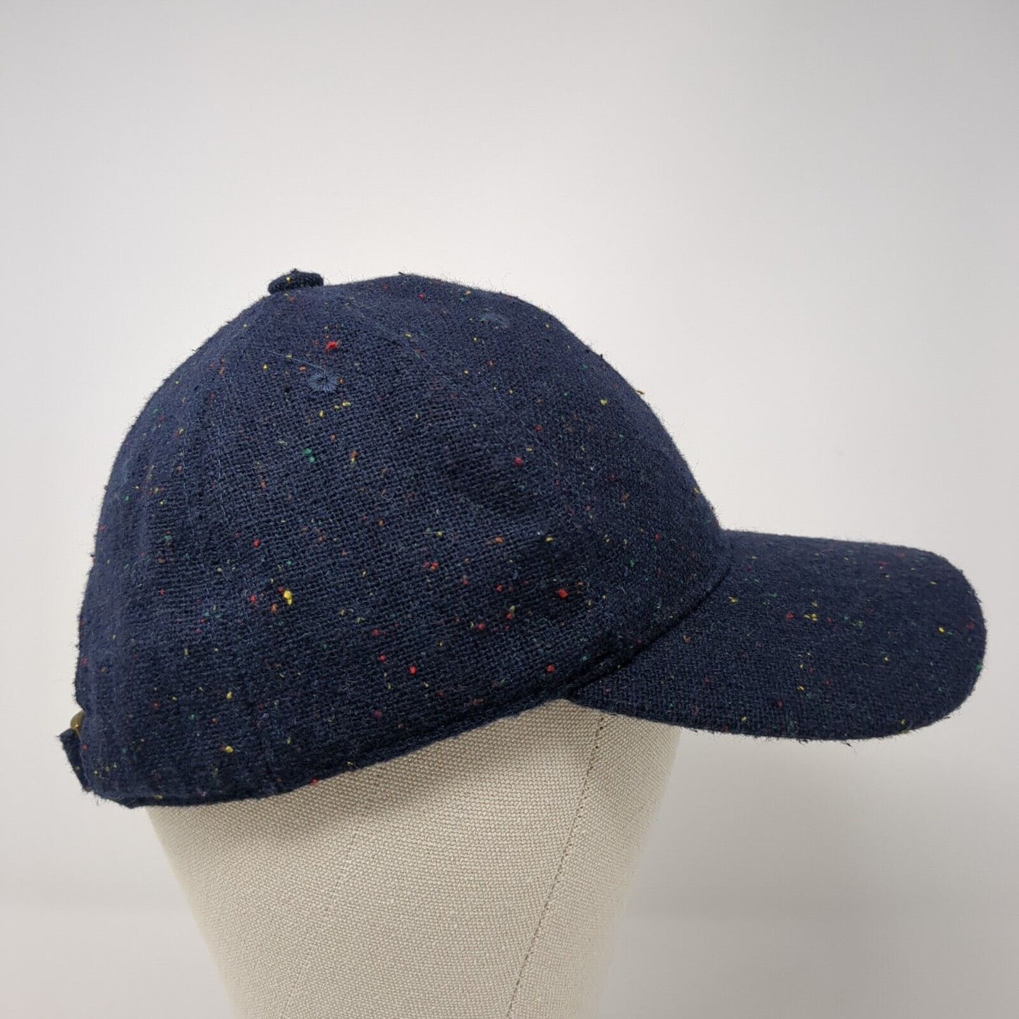 Unbranded Slideback Hat Blue One Size Adjustable Fleck Tweed 6 Panel Blank