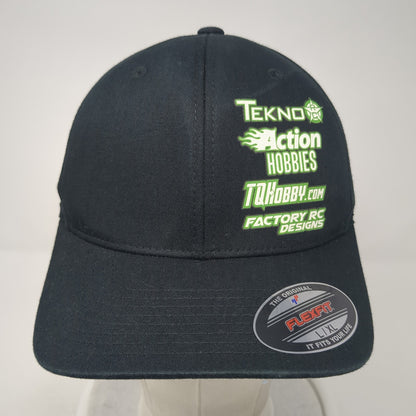 Tekno Action Hobbies Shane Lavarello Fitted Hat Black XL Flexfit Yupoong