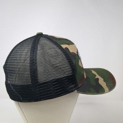NW MTN Challenge Green Black Brown Mesh Camo One Size Trucker Hat Snapback