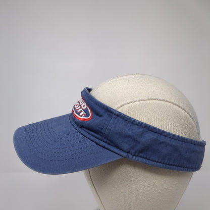 Bud Light Strapback Sun Visor Hat Blue OS Adjustable Lightweight Embroidered