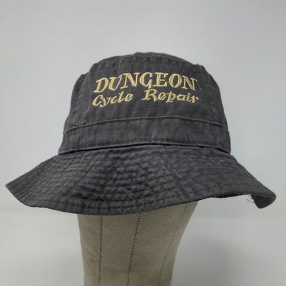 Otto Men's Butcket Hat Gray Size Small Embroidered Dungeon Cycle Repair Logo