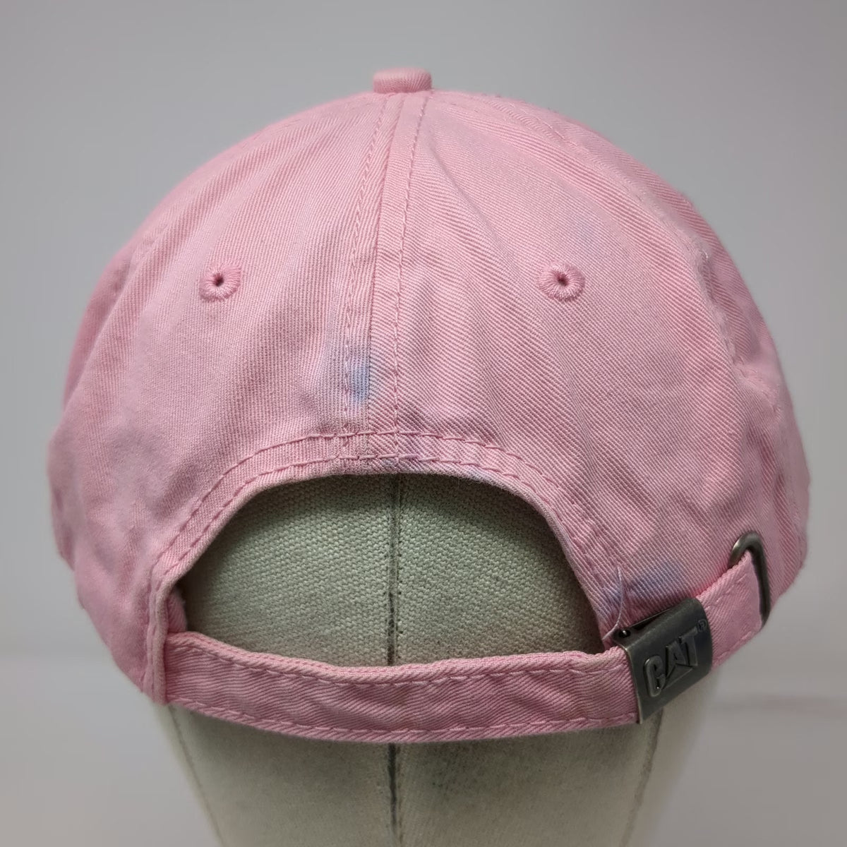 Caterpillar Baseball Cap Pink One Size Script Logo Cotton Slideback Hat