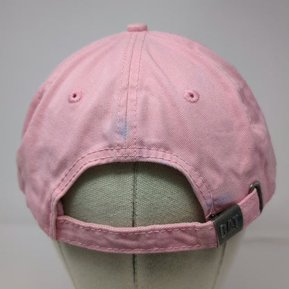 Caterpillar Baseball Cap Pink One Size Script Logo Cotton Slideback Hat