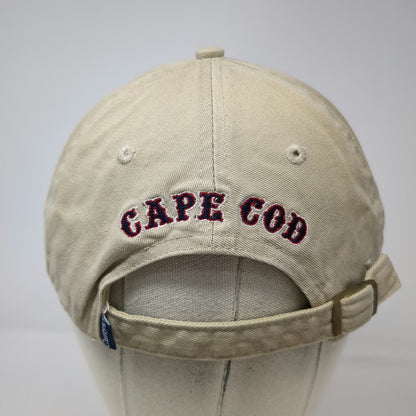 Cuffys Cape Cod Baseball Cap Beige One Size Adjustable Slideback Hat Embroidered