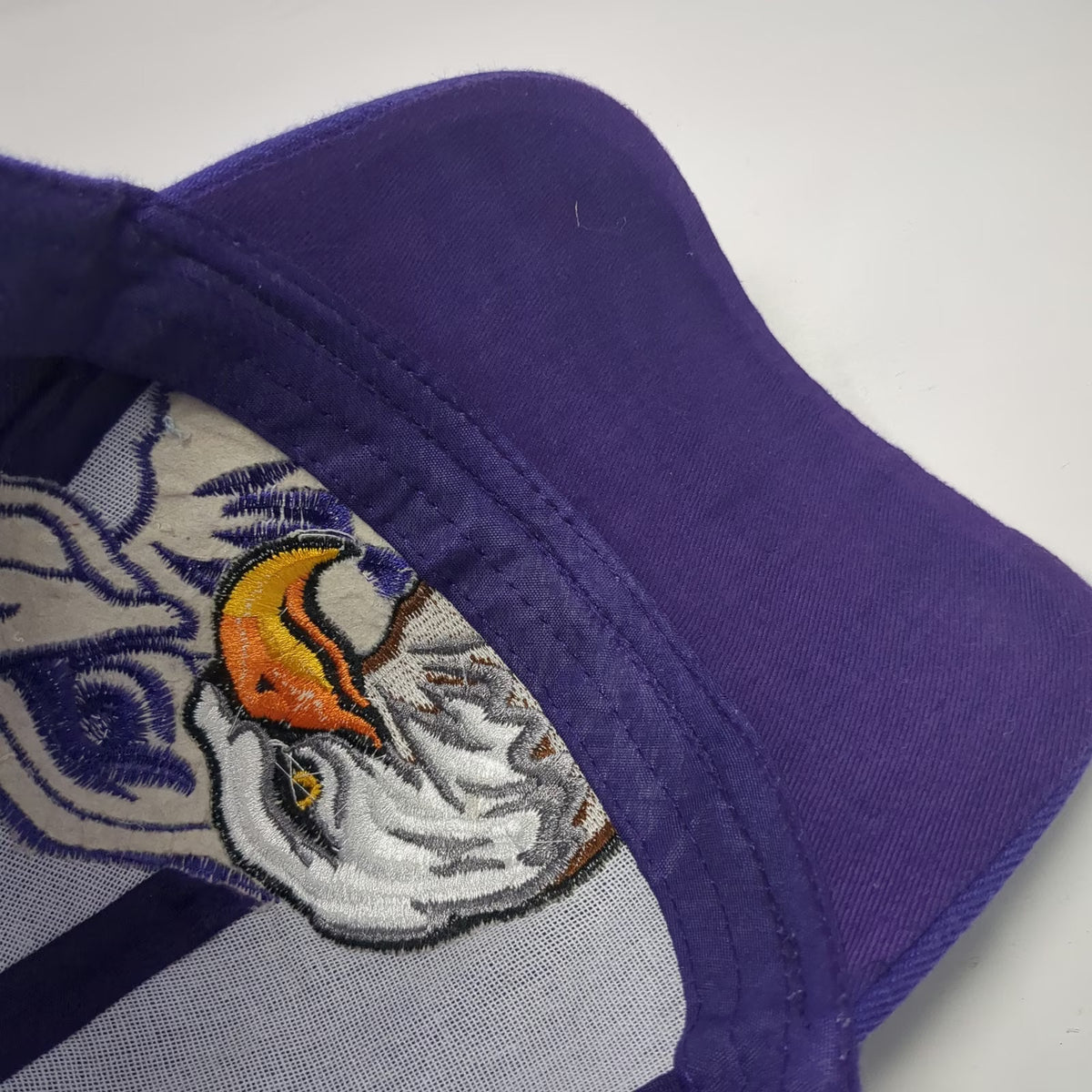 Patriotic Jac Sales Purple One Size Baseball Cap Hat Eagle Head Brim Embroidery