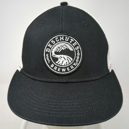 Deschutes Brewery Black Trucker Hat One Size Mesh Back Snapback Mountain Logo