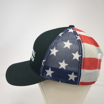 Kati Trucker Hat Black One Size US Flag Renewal by Andersen Snapback Mesh Back