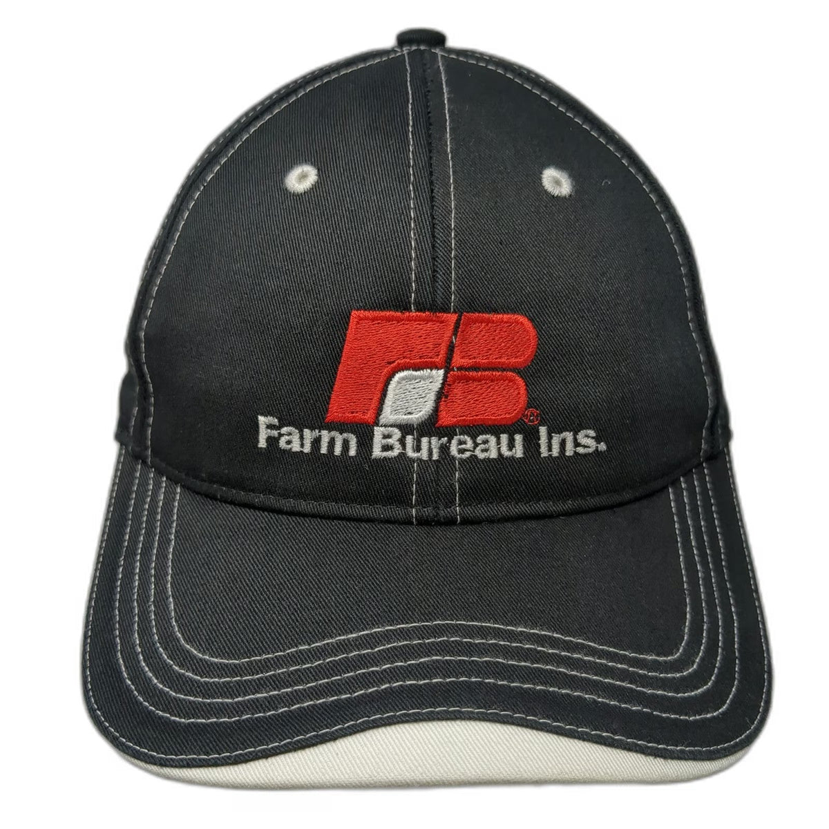 Richardson Baseball Cap Black One Size Farm Bureau Ins Contrast Stitching Hat
