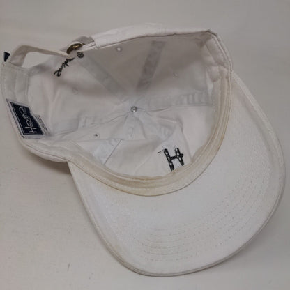 HEYBO Slideback Hat White OSFM Adjustable Embroidered Vented Holes 6 Panel