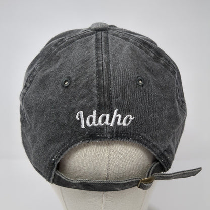 Idaho State Map Slideback Hat Gray One Size Adjustable Embroidered