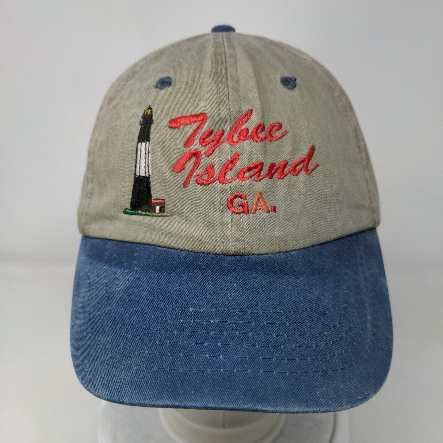 Tybee Island GA Slideback Hat Multicolor OSFA Adjustable Embroidered 6 Panel