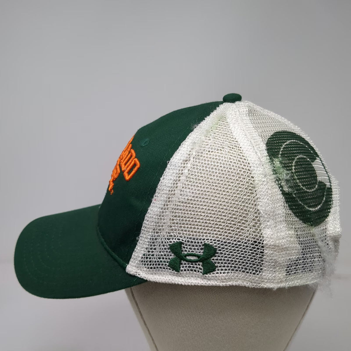 Colorado State Rams NCAA Under Armour Trucker Hat Green White Orange OSFM Snap