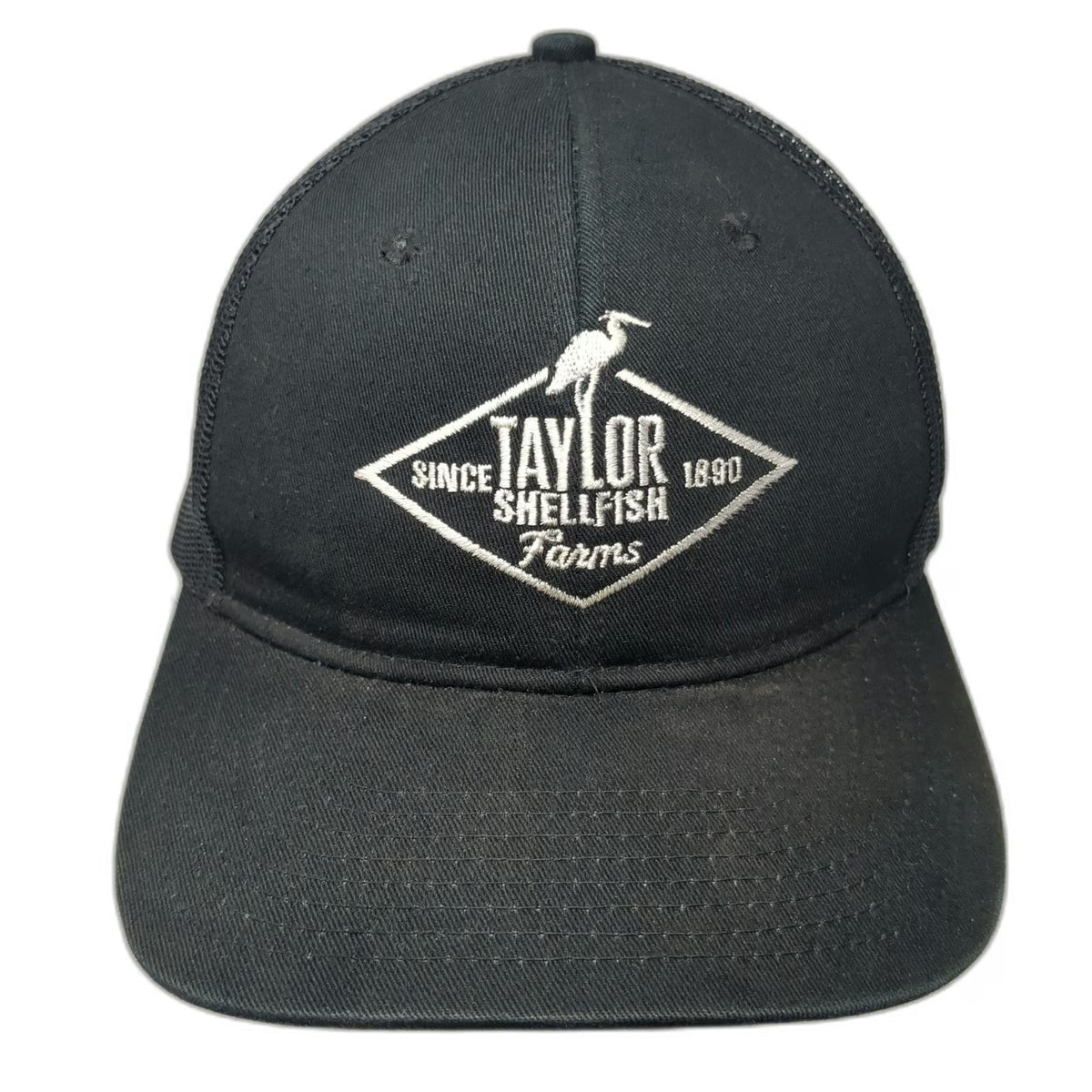 Port Authority Trucker Hat Black One Size Taylor Shellfish Farms Heron Mesh