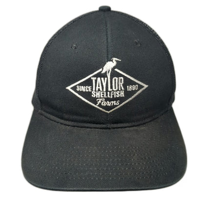 Port Authority Trucker Hat Black One Size Taylor Shellfish Farms Heron Mesh