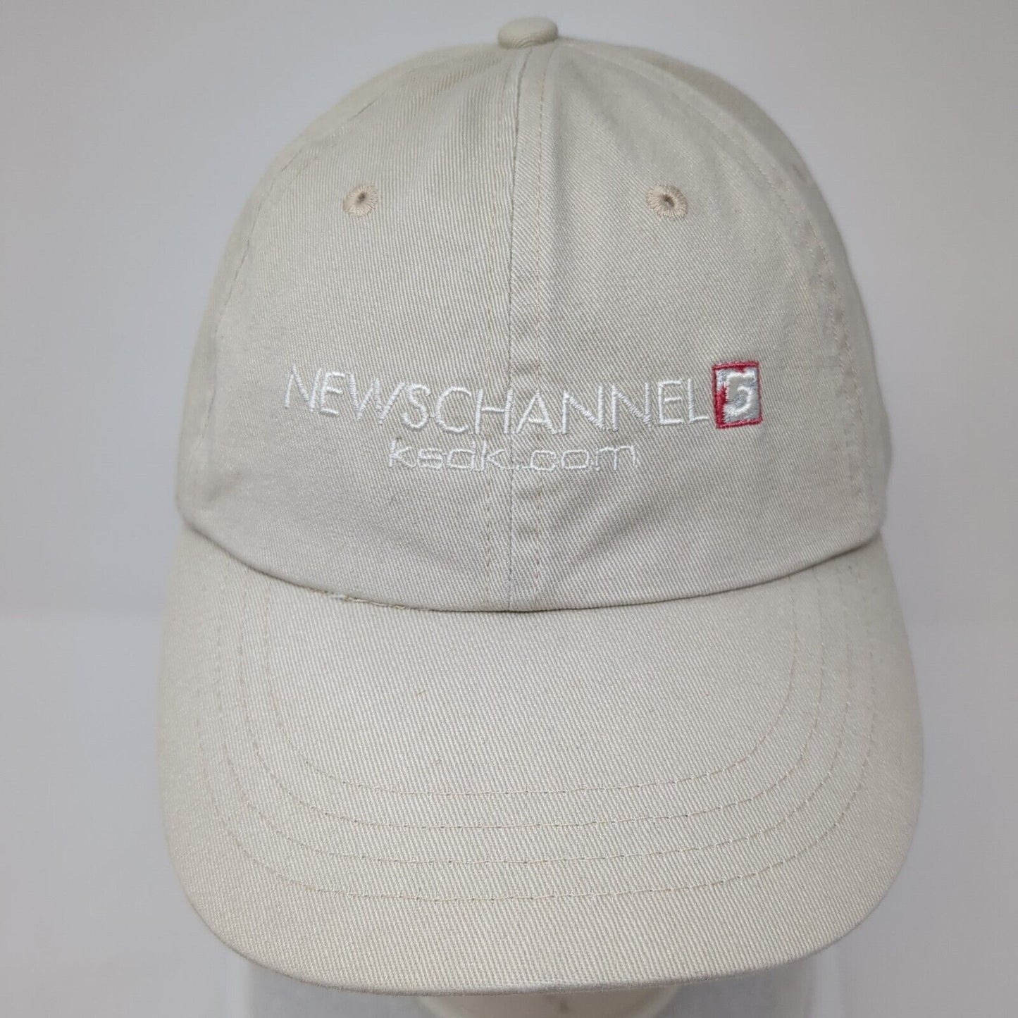 News Channel ksdk.com Slideback Hat Tan One Size Adjustable Embroidered Vitronic