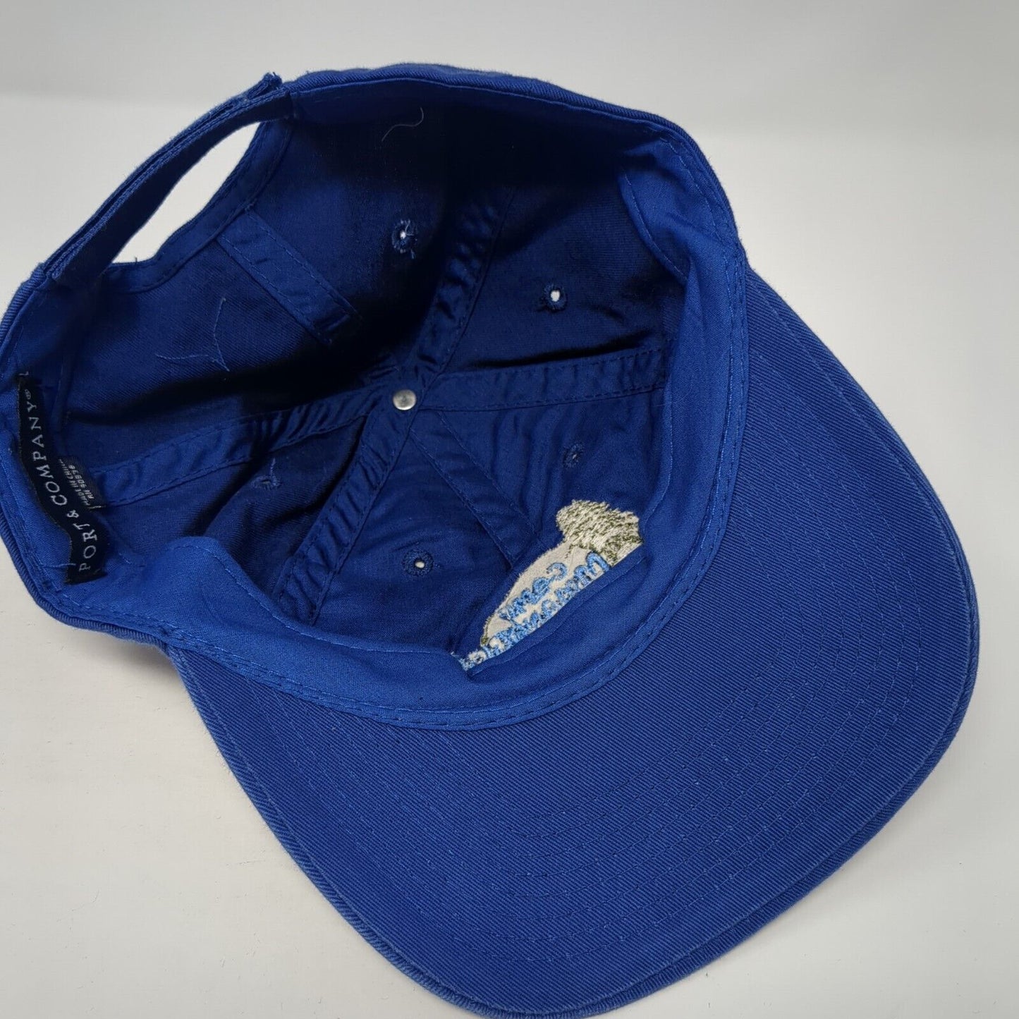 Camp Mmanagish Est. 1932 Strapback Hat Blue One Size Adjustable Port & Company