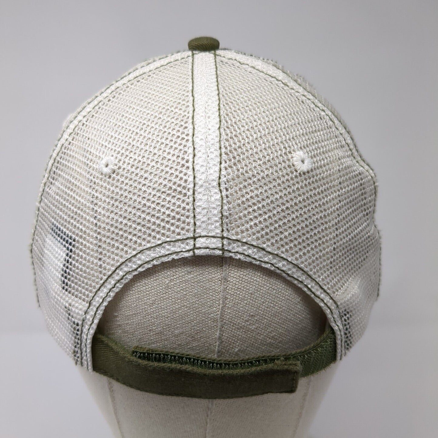 Race To Robie Creek Strapback Mesh Back Trucker Hat Green OSFA District